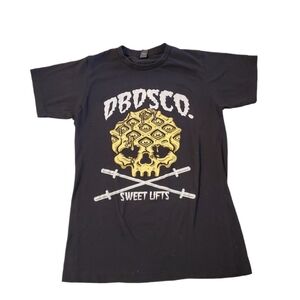 DBDSCo. Adult Black Waffle Barbells Sweet Lifts Crossfit T-Shirt Small